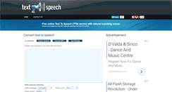 Desktop Screenshot of fromtexttospeech.com